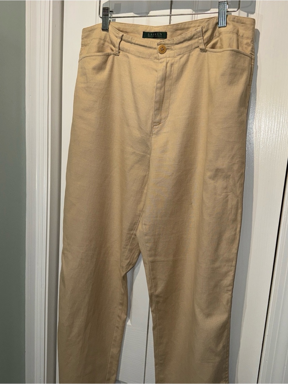 Ralph Lauren Women's Straight-Leg Chinos in Tan